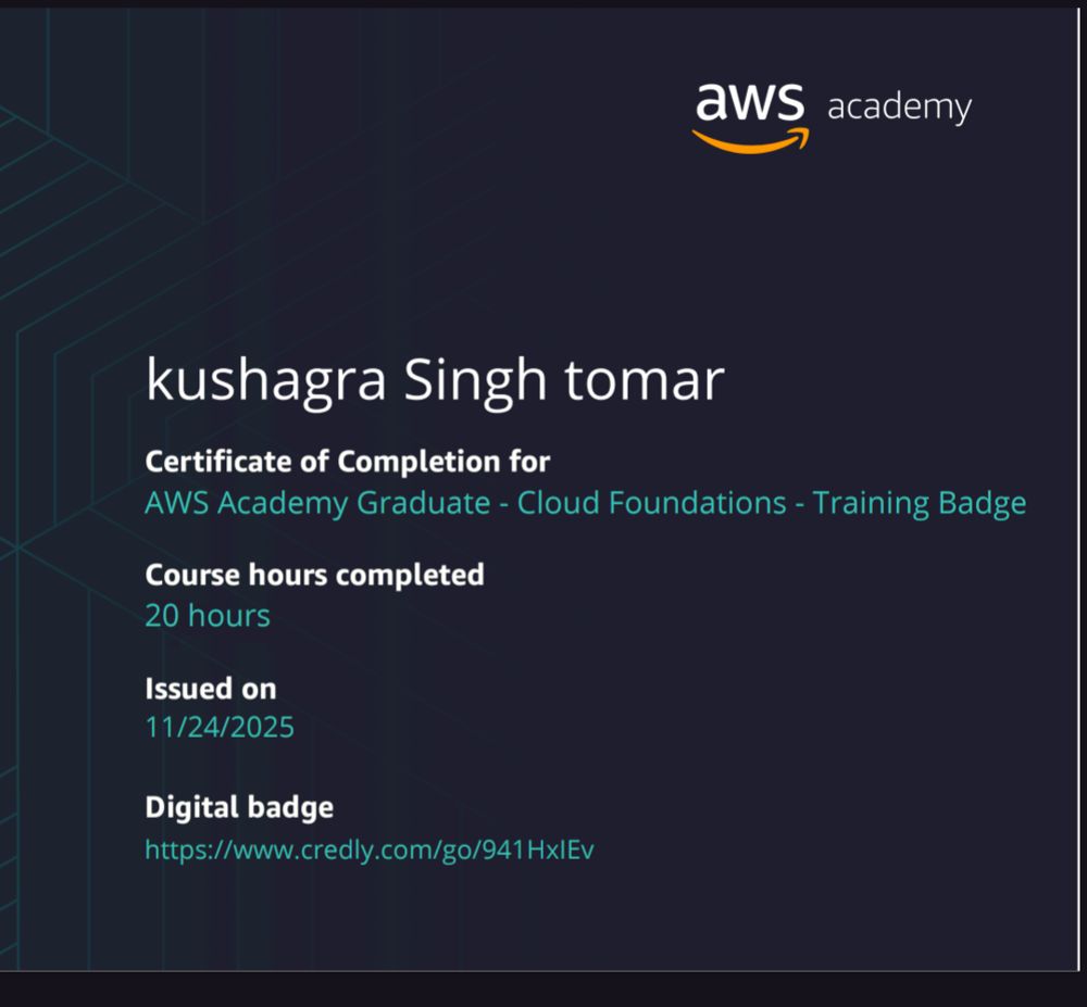 AWS Academy: Cloud Foundations certificate